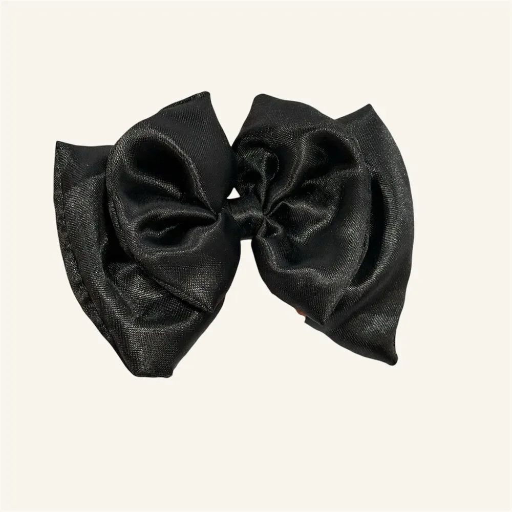 New Coquette black hair Satin bow for women and girls